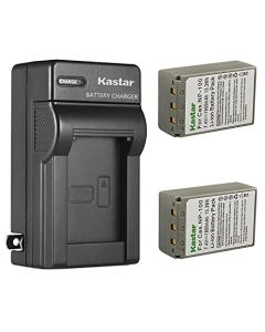 Kastar 2-Pack Battery and AC Wall Charger Replacement for Casio NP-100 CNP100 NP-100L NP-100DBA Battery, Casio BC-100L Charger, Casio Exilim Pro EX-F1 EXF1, Casio Exilim Pro EX-F1BK EXF1BK Cameras
