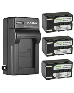 Kastar 3-Pack SB-LSM160 Battery and AC Wall Charger Replacement for Samsung VP-D463, VP-D467, VP-D563, VP-D651, VP-D653, VP-D655, VP-D953, VP-D955, VP-D957, VP-D959, VP-D963, VP-D964, VP-D965 Cameras