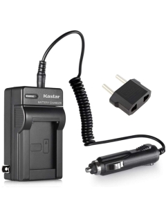 Kastar DMW-BCF10 Battery Charger (Home/Wall/Travel & Car Charger) Replacement for Panasonic Lumix DMC-FX580 DMC-FX550 DMC-TS20 DMC-FX75 DMC-FS33 DMC-TS1 DMC-TS2 DMC-TS3 DMC-TS4