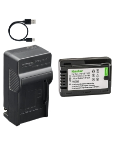 Kastar 1-Pack Battery and AC & USB-C Charger Compatible with Panasonic VW-VBY100 for HC-V110 HC-V130 HC-V201 Cameras