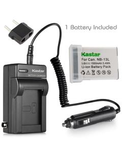 [Fully Decoded] Kastar Battery 1-Pack and Charger for Canon NB-13L NB13L CB-2LH and Canon PowerShot G5 X, G7 X, G7 X Mark II, G9 X, G9 X Mark II, PowerShot SX620 HS, SX720 HS, SX730 HS, G1 X Mark III