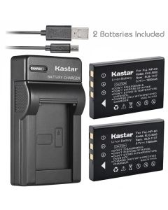 Kastar Battery (X2) & Slim USB Charger for Kodak KLIC-5000 K5000 & Kodak EasyShare DX6490 P850 P880 DX6490 EasyShare DX7630 DX7590 EasyShare Z760 Z7590 EasyShare DX7440 EasyShare Z730 DX7630 Z760