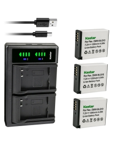 Kastar 3-Pack DMW-BLG10 Battery and LTD2 USB Charger Replacement for Panasonic Lumix DMC-GF6K, Lumix DMC-GF6R, Lumix DMC-GF6T, Lumix DMC-GF6W, Lumix DMC-GF6X, Lumix DMC-GX7, Lumix DMC-GX7K Camera