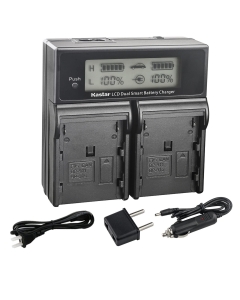 Kastar BP-950GPro AC LCD Dual Fast Charger Compatible with Canon GL1 GL-1 DM-GL1 GL2 GL-2 DM-GL2 MV1 MV10 MV10i MV20 MV20i MV100 MV100i MV200 MV200i Optura Optura Pi Ultura Camera