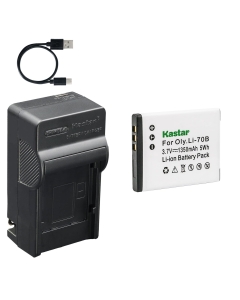 Kastar 1-Pack Battery and AC & USB-C Charger, Compatible with Olympus Li-70B D-700 D-705 D-710 D-715 FE-4020 FE-4040 FE-5040 VG-110 VG-120 VG-130 VG-140 VG-145 VG-150 VG-160 VR-120 VR-130 VR-140 X-940