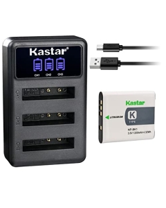 Kastar 1 Pack NP-BK1 Battery and LCD Triple USB Charger Compatible with Sony Webbie MHS-PM1, Bloggie MHS-CM5, Bloggie MHS-PM5, Cyber-Shot DSC-S750, DSC-S780, Cyber-Shot DSC-S950, DSC-S980 Camera