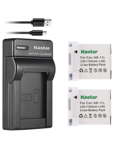 Kastar Battery (X2) & Slim USB Charger for Canon NB-11L and PowerShot SX410 is SX400 is ELPH 170 is 340 HS 320 HS 130HS 110 HS 1150 HS A2300 is A2400 is A2500 A2600 A3400 is A3500 is A4000 Cameras