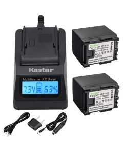 Kastar Fast Charger + BP-819 Battery (2X) for VIXIA HF10, HF11, HF20, HF21, HF100, HF200, HF G10, HF M30, M31, M32, M40, M41, M300, M400, HF S10, S11, S20, S21, S30, S100, S200, HG20, HG21, XA13
