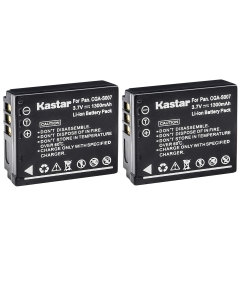 Kastar Battery (2-Pack) for Panasonic Lumix CGA-S007, CGA-S007A, CGA-S007A/1B, CGA-S007E, DMW-BCD10, DE-A25, DE-A26 & Lumix DMC-TZ1, DMC-TZ2, DMC-TZ3, DMC-TZ4, DMC-TZ5, DMC-TZ11, DMC-TZ15, DMC-TZ50