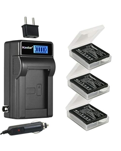Kastar 3-Pack Battery and LCD AC Charger Compatible with Sigma BP-41 BP41 Battery, Sigma DP1 Merrill, DP3 Merrill, DP2 Merrill Digital Cameras