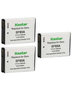 Kastar Battery 3-Pack Replacement for Samsung EA-BP85A, EA-BP85A /E, BP-85A BP85A Battery, Samsung SBC-85A Charger