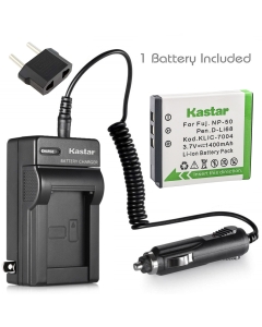 Kastar Battery (1-Pack) and Charger Kit for Fujifilm NP-50, Kodak KLIC-7004, Pentax D-Li68 work with Fujifilm FinePix F50FD,F60FD,F70EXR,F75EXR,F80EXR,F85EXR,F100FD,F200EXR,F300EXR,F305EXR,F500EXR,F505EXR,F550EXR,F600EXR,F605EXR,F660EXR,F665EXR,F750EXR,F7