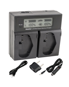 Kastar LCD Dual Smart Fast Charger for LP-E4, LPE4 (11.1V 4400mAh 48.4Wh) and EOS-1D C, EOS-1D Mark III, EOS-1Ds Mark III, EOS-1D Mark IV Cameras