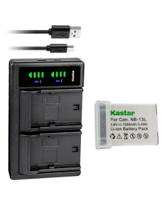 Kastar 1-Pack NB-13L Battery and LTD2 USB Charger Replacement for Canon PowerShot G7 X Mark III, PowerShot G9 X, PowerShot G9 X Mark II, PowerShot SX620 HS, PowerShot SX720 HS, PowerShot SX730 HS