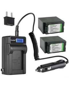 Kastar 2-Pack CGR-D54 Battery and LCD AC Charger Compatible with Panasonic AG-DVX102 AG-DVX102A AG-DVX102B, AG-HPX170, AG-HPX171, AG-HPX250 AG-HPX250EN AG-HPX250P AG-HPX250PJ Camera