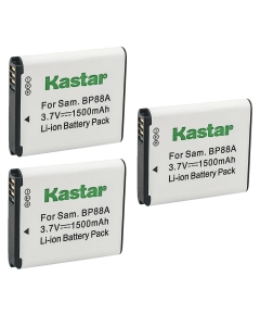 Kastar Battery 3-Pack Replacement for Samsung EA-BP88A EABP88A, BP-88A BP88A Battery, Samsung DV200, DV300, DV300F, DV305, DV305F Digital Cameras