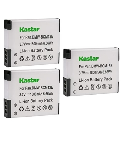 Kastar Battery (3-Pack) for Panasonic DMW-BCM13, DMW-BCM13PP, Lumix DMC-FT5, DMC-LZ40, DMC-TS5, DMC-TZ37, DMC-TZ40, DMC-TZ41, DMC-TZ55, DMC-TZ60, DMC-ZS27, DMC-ZS30, DMC-ZS35, DMC-ZS40 Cameras