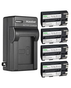 Kastar 4-Pack BP-915G Battery and AC Wall Charger Replacement for Canon XH-A1, XH-A1 HDV, XH-A1S HD, XH-A1SE HDV, XH-G1 HDV, XH-G1S, XH-G1S HD, XL-H1A, XL-H1S, XL-H1S HD, XL-1, XL-1S, XL-2 Camera