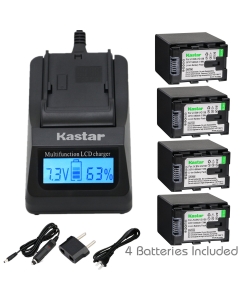 Kastar Battery 4-Pack and Fast Charger for JVC BN-VG138 VG138U VG138US and JVC Everio