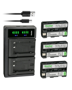 Kastar 3-Pack Battery and LTD2 USB Charger Replacement for Sony NP-FS11 NP-F10 NP-FS10 NP-FS12, FS21, FS31 Battery, Sony AC-VQ11, AC-VF10 Charger