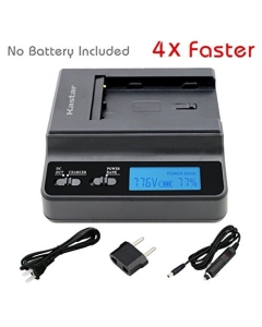 Kastar Ultra Fast Charger (4X Faster) Replacement for NP-F570 NP-F550 NP-F530 NP-F330 Sony CCD-RV100 GV-A500 HDR-AX2000 HDR-FX7 HDR-FX1000 HVR-M10 HVR-V1J HVR-V1U HVR-Z7U HXR-NX5 HXR-NX5U NEX-FS100