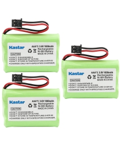 Kastar 3-Pack AAAX3 3.6V MSM 1000mAh Ni-MH Rechargeable Battery for Uniden Cordless Phone BT-446 BT446 BP-446 BP446 BT-1005 BT1005 TRU8885 TRU8885-2 TRU88852 TRU8888 TRU9460 TRU9465 TRU9480 TCX-800