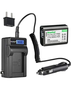 Kastar 1-Pack NP-FW50 Battery and LCD AC Charger Compatible with Sony NEX-7, NEX-C3, NEX-C5, NEX-F3, SLT-A33, SLT-A35, SLT-A37, SLT-A55 Cameras, VG-C1EM, VG-C2EM Camera Grips