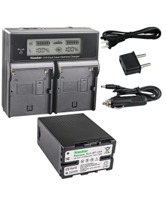 Kastar 1-Pack U100 Battery and AC LCD Dual Fast Charger Compatible with Sony BP-U30 BP-U35 BP-U60 BP-U60T BP-U66 BP-U65 BP-U68 BP-U70 BP-U90 BP-U95 BP-U96 BP-U100 Battery, BC-U1 BC-U2 BC-CU1 Charger