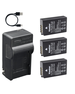 Kastar 3-Pack Battery and AC & USB-C Charger, Compatible with Nikon EN-EL20 EN-EL20a, Coolpix P950 P1000 P1100, Coolpix A, Nikon 1 AW1 J1 J2 J3 S1 V3, DL24-500, Blackmagic Pocket Cinema Camera