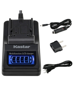 Kastar LCD Quick Charger with Car Adapter & USB Output Compatible with Canon BP-970 BP-970G BP-975 BP-945 BP-950G BP-955 XH-G1 HDV XH-G1S XH-G1S HD XL-H1A XL-H1S XL-H1S HD XL-1 XL-1S XL-2 XH-A1SE HDV