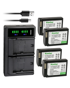Kastar 4-Pack Battery and LTD2 USB Charger Replacement for Samsung ED-BP1900 ED-BP1900/US, BP-1900 BP1900 Battery, Samsung ED-BC4NX03, ED-BC4NX03/US Charger, Samsung NX1 Smart Wi-Fi 4K Digital Camera