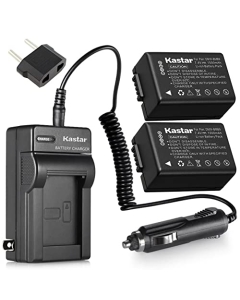 Kastar 2pcs Battery + Travel Charger Replacement for DMW-BMB9, DMW-BMB9E, DMW-BMB9PP, Lumix DMC-FZ40, DMC-FZ45, DMC-FZ47, DMC-FZ48, DMC-FZ60, DMC-FZ62, DMC-FZ70, DMC-FZ72, DMC-FZ100, DMC-FZ150 Camera
