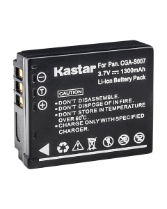 Kastar Battery for Panasonic CGA-S007 CGA-S007A CGR-S007 CGAS007 and Panasonic DMC-TZ1 DMC-TZ2 DMC-TZ3 DMC-TZ4 DMC-TZ5 DMC-TZ11 DMC-TZ15 DMC-TZ50 DMC-TZ50-K DMC-TZ50-S Digital Camera