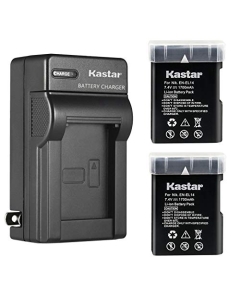 Kastar 2-Pack EN-EL14 Battery and AC Wall Charger Replacement for Nikon Coolpix P7700 Camera, Coolpix P7800 Camera, D3100 DSLR Camera, D3200 DSLR Camera, D3300 DSLR Camera, D3400 DSLR Camera