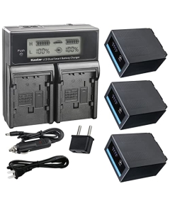 Kastar 3-Pack Battery and CH04 Fast Charger Compatible with Panasonic CGR-D54SE/1B CGR-D54SE/1H CGR-D54Pro CGP-D54 CGP-D54S VW-VBD55 CGA-D54 CGA-D54S CGA-D54SE CGA-D54SE/1B CGA-D54SE/1H Battery