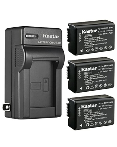 Kastar 3-Pack Battery and AC Wall Charger Replacement for Panasonic DMW-BMB9E, DMW-BMB9PP Battery, Lumix DMC-FZ70, Lumix DMC-FZ72, Lumix DMC-FZ100, Lumix DMC-FZ150, Lumix DC-FZ80, Lumix DC-FZ85 Camera