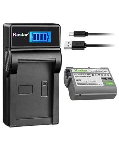 Kastar 1 Pack Battery and LCD USB Charger Compatible with Nikon EN-EL15 Nikon EN-EL15a Nikon EN-EL15e Battery, Nikon MH-25 Nikon MH-25A Charger, Nikon D7200 Nikon D7500 Nikon Z6 Nikon Z7 Nikon Z7Q3