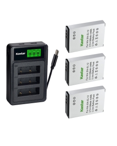 Kastar 3-Pack Battery with LZD3 USB Triple Charger Compatible with Nikon EN-EL12, Coolpix A900 A1000 B600 W300 AW100 AW120 P300 P330 S6100 S8200 S9100 S9700 S9900 KeyMission Cameras