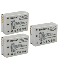 Kastar 3-Pack NB-7L Battery Replacement for Canon PowerShot G10, PowerShot G10 is, PowerShot G10IS, PowerShot G11, PowerShot G12, PowerShot SX30 is, PowerShot SX30IS Camera