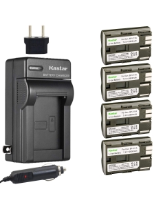 Kastar Battery (4-Pack) and Charger for Canon BP-511, BP-511A, BP511, BP511A and EOS 5D, 10D, 20D, 30D, 40D, 50D, Digital Rebel 1D, D60, 300D, D30, Kiss Powershot G5, Pro 1, G2, G3, G6, G1, Pro90 etc.