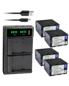 Kastar 4-Pack Battery and LTD2 USB Charger Replacement for JVC SSL-JVC50, SSLJVC50, JVC50, SSL-JVC70, SSLJVC70, JVC70, SSL-JVC75, SSLJVC75, JVC75, BN-S8I50, BNS8I50 Battery