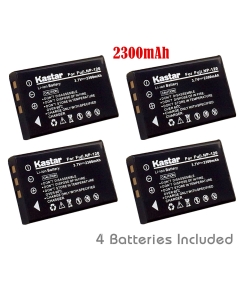 Kastar Battery (4-Pack) for Fujifilm NP-120, FNP120 and FinePix 603, F10, F10 Zoom, F11, F11 Zoom, M603, M603 Zoom, KYOCERA Contax Tvs Digital, RICOH Caplio 300G, 400G Wide, Pro G3, R330, RR10, RR30