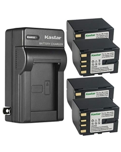 Kastar 4-Pack BN-V428 Battery and AC Wall Charger Replacement for JVC GR-DVL515, GR-DVL517, GR-DVL520, GR-DVL522, GR-DVL525, GR-DVL555, GR-DVL557, GR-DVL567, GR-DVL600, GR-DVL607, GR-DVL610, GR-DVL700
