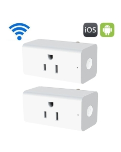 Kastar 2-Pack Mini Wi-Fi Smart Plug Outlet with Timing Function, No Hub Required, Compatible with Alexa & Google Home, Remote Control Your Devices from Anywhere Via Free APP, Occupies Only One Socket