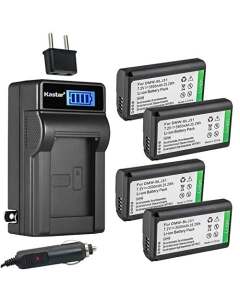 Kastar 4-Pack DMWBLJ31 Battery and LCD AC Charger Compatible with Panasonic DMW-BLJ31, DMW-BLJ31e Battery, Panasonic Lumix S1, Lumix S1R, Lumix S1H, DMW-BGS1R, Lumix S Series Digital Mirrorless Camera