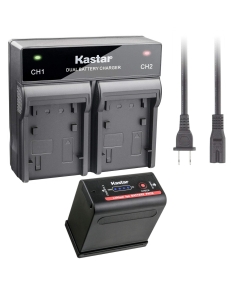 Kastar 1 Battery and Rapid Dual Charger Compatible with Canon EOS C100 Mark II V72 V75Hi V400 V420 V500 V520 HDV XH-A1S HD XH-G1 HDV XH-G1S HD XL-H1A XL-H1S HD XL-1S XL-2 XH-A1SE HDV UC-X2Hi UC-X30Hi