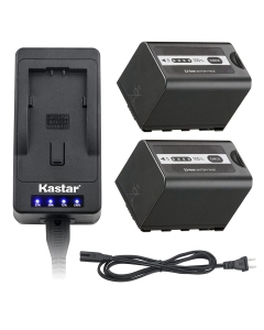 Kastar LED Super Fast Charger & Battery 2 Pack for Panasonic VW-VBD58 VW-VBD29 VW-VBD78, Panasonic AG-UX180 AG-UX90 AG-3DA1 AG-AC8 AG-DVC30 AG-HPX171 AG-HVX201 AJ-PCS060 HC-MDH2 HC-X1000 HDC-Z10000