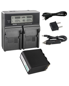 Kastar 1-Pack GEB242 Battery and LCD Dual Fast Charger Compatible with Leica TM30 & TM50 Total Station, Leica TS30/TS50/TS60 Total Station, MS50 & MS60 MultiStations, ScanStation C10 P20 Laser Scanner