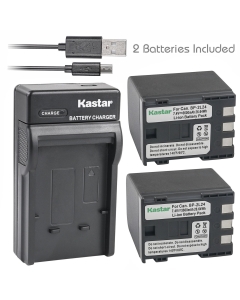 Kastar Battery (X2) & Slim USB Charger for Canon NB-2L24 BP-2L24 NB-2L24H BP-2L24H NB-2L14 BP-2L14 NB-2L13 BP-2L13 NB-2L12 BP-2L12 NB-2L5 BP-2L5 NB-2LH BP-2LH & Vixia HV20 Vixia HV30 DC330 Elura 60