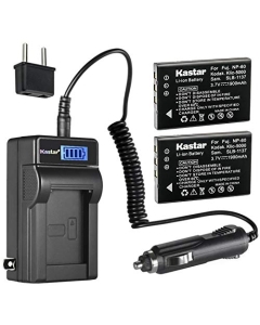 Kastar 2-Pack NP-60 NP60 Battery and LCD AC Charger Compatible with Universal Remote Control URC 11N09T NC0910 RLI-007-1, URC MX 810 MX-810, URC MX 880 MX-880, URC MX 890 MX-890, URC MX 950